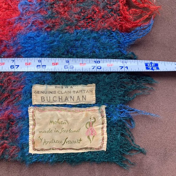 VTG Buchanan Mohair Genuine Clan Tartan 71" x 46" - Picture 5 of 11